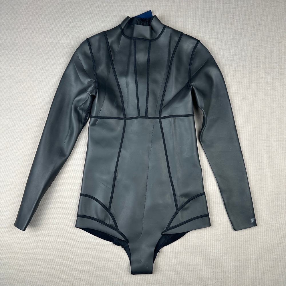 Mikoh Neoprene Long Sleeve Bodysuit Black Mock Neck XS Wetsuit Style